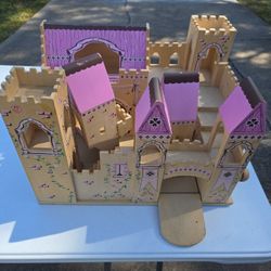 Wood Doll Playset Castle