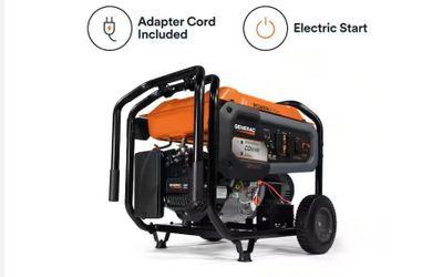 Generac 10000 / 8000-Watt Electric Switch Gasoline Portable Generator w/ 3 ft. Adapter Cord NEW