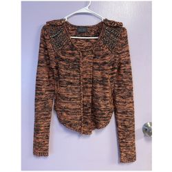 ASTR Women’s Studded Knit Pocket Sweater Size S 