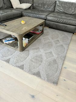 8x10 Gray Wool Rug