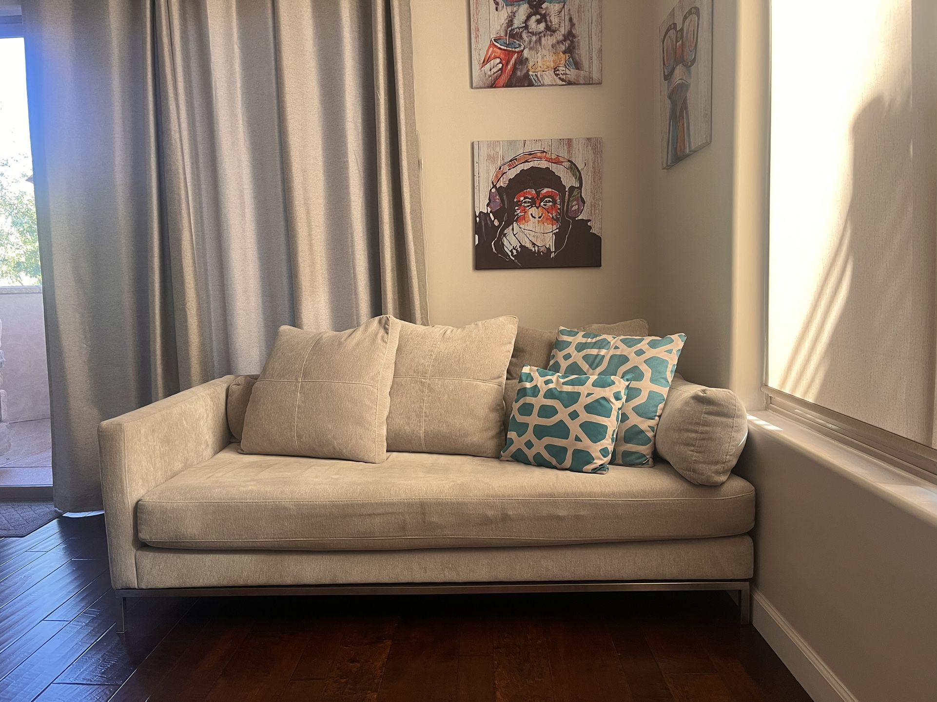 Z Gallerie Gray Couch(es)- 76”x41”x27”