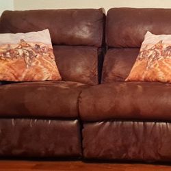 Brown Couch, Love Seat, Recliner 