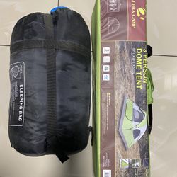Tent And Adult Sleeping Bag (unopened)