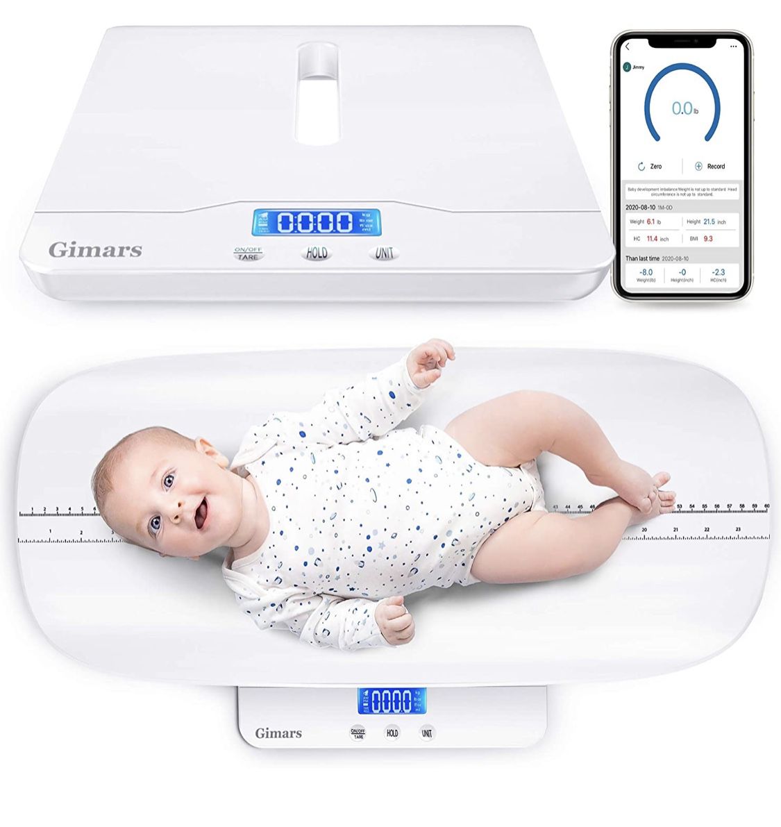Gimars Smart Baby Scale,Upgraded Family Digital Scale for Infant/Toddler/Adults/Pet