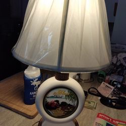 Liquor Bottle Lamp  ,Homemade from A  New Hampshire Bieweniel Liquor Bottle 