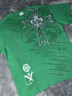 Green Affliction Style T Shirt- Y2K