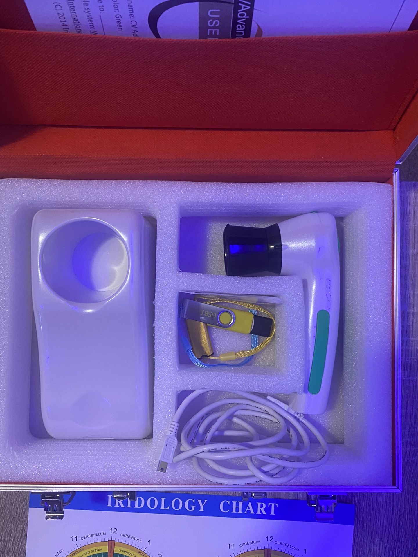 Iridology Camera 12 MP High ResolutionUSB Iriscope with 12MP HD 30x Iris Lens and Driver-Free Analysis Software