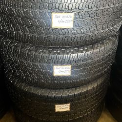 🛞SET OF 4 USED TIRES🛞 265/70/16 GOODYEAR •INSTALLED/BALANCED• call for details