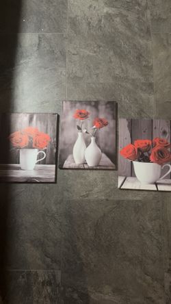 I Rustic Rose Canvas for Farmhouse Living Room/Bathroom 