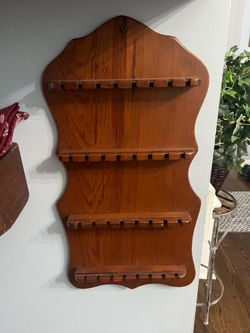 Wooden Wall-Mounted spoons Rack