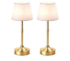 Paquete de 2 lámparas de mesa inalámbricas, lámpara a pilas con 3 temperaturas de color/Pack of 2 wireless table lamps, battery-powered lamp with 3 co