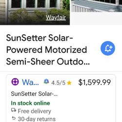 SunSetter Solar Powered Shades