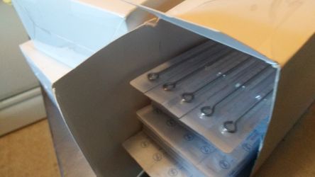 Boxes of tattoo needles