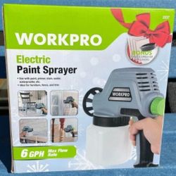 WorkPro 6GPH Electric Paint
Sprayer with
0.8mm Nozzle, 120 Volt
