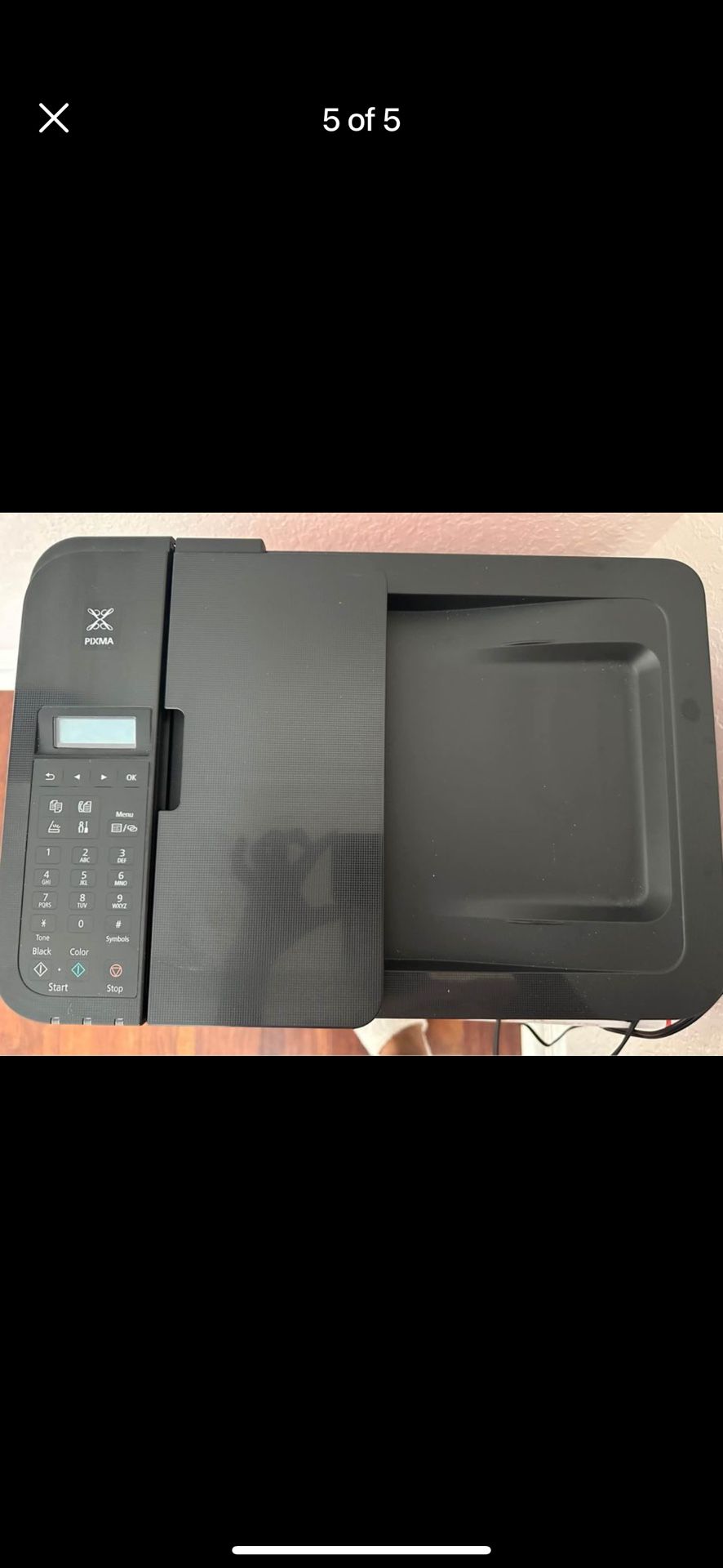 (Serious Enquires Only!!) Black Canon Printer. Copy, Scan, Print, and fax. Also works with Wifi Price $50 Next Category Printers, Copiers & Fax Machin