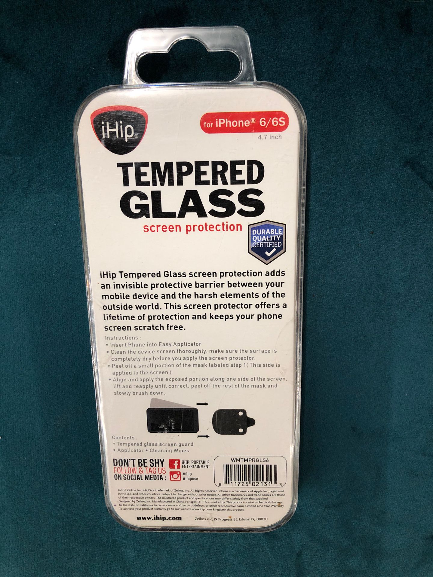 Tempered glass screen protector for iPhone 6/6S