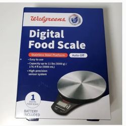 New Walgreens Digital Food Or Postal  Scale Stainless Steel Counter Top Battery Operated 