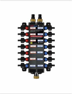 Viega ManaBloc 1/2 in. x 14 port Polymer Distribution Manifold (6 hot/8 cold