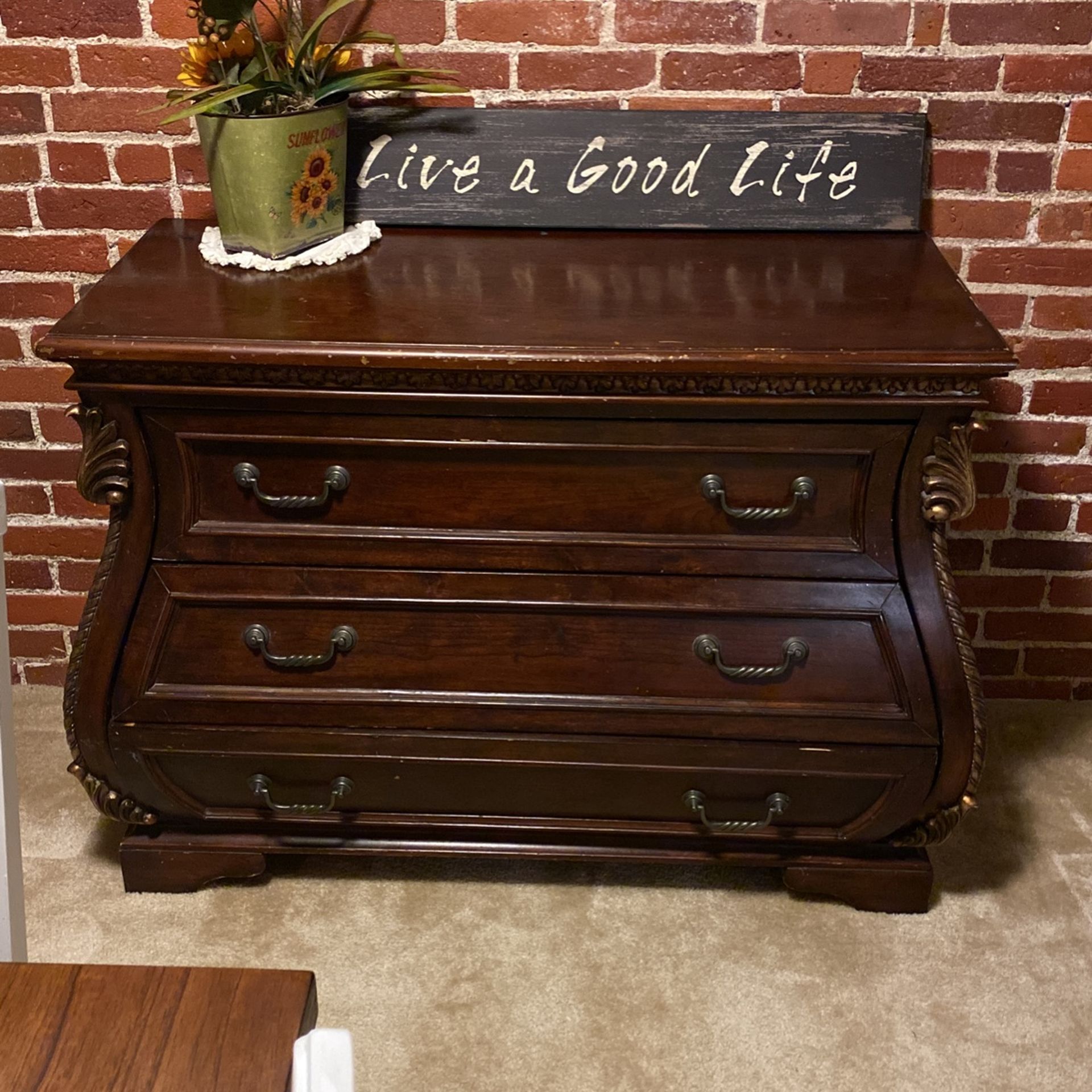 Real Wood And Heavy Bureau