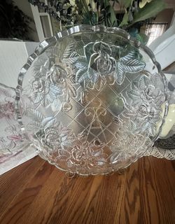 Vintage Studio Nova Round Platter “Beauty Rose” Pattern