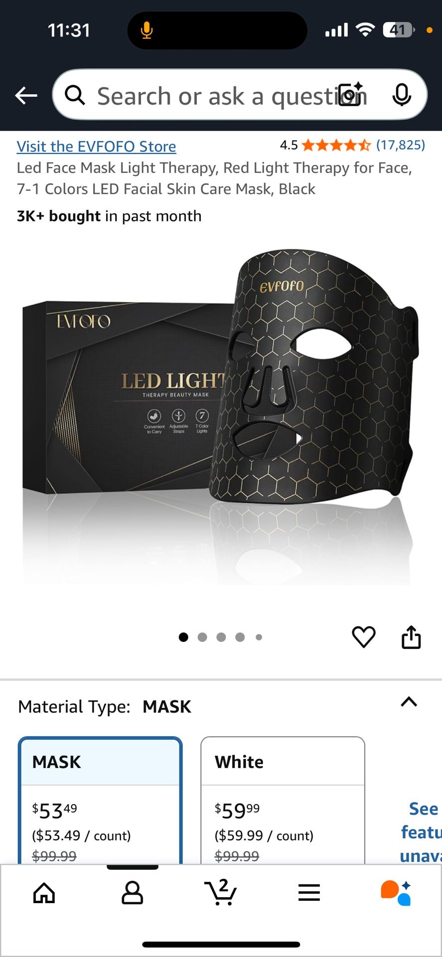 Led face mask.