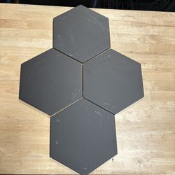 8x9 Hexagon Black Tile