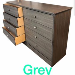 Grey Dresser 8 Drawers New Compress Wood $239