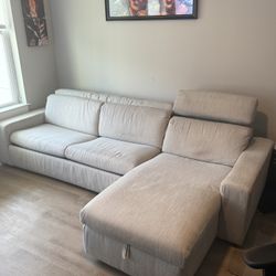 Urban 2-Piece Sleeper Sectional w/ Storage Chaise