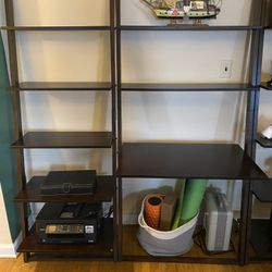 Leaning Book Case Desk And Shelf (2 Pieces)