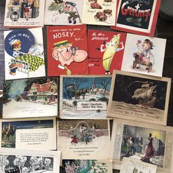 Large Lot Of 200 Pieces Vintage Greeting Cards & Letters 