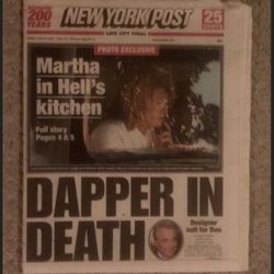 NY Post Newspaper Dapper Don John Gotti-Martha Stewart-Tiger Woods-Ads-VGC! 2002