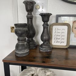 Three Candle Holders Or Decor Accents 