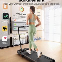 UREVO Strol 2E Smart 2-in-1 Folding Treadmill with Safety Handlle and LED Display