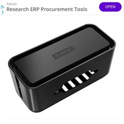 ORICO Cable Management Box Storage Case Cable Organizer (16.9x7.1x6.3inch) to Protect Power Strip, Charger, USB Hub, Cable and Other Electric Devices