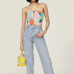 STAUD- Kai Citrus Halter Top, Size 2