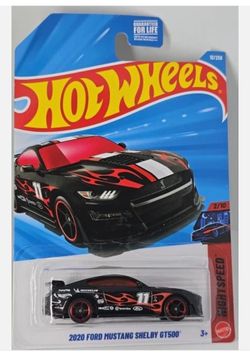 Hot Wheels 2020 Ford Mustang Shelby GT500 Nightspeed Black Car 1/64