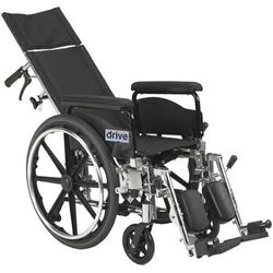 Drive Medical Viper Plus GT Full Reclining Wheelchair, Detachable Full Arms 18" Seat, 1.0 ea