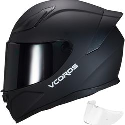 VCOROS Motorcycle Full Face Helmet for Unisex-Adults DOT Approved WS-609 Motorbike Street Bike Racing Helmets