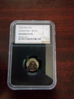2026 Niue G$1 Zombie Pilot 9kt Au Reverse PF70