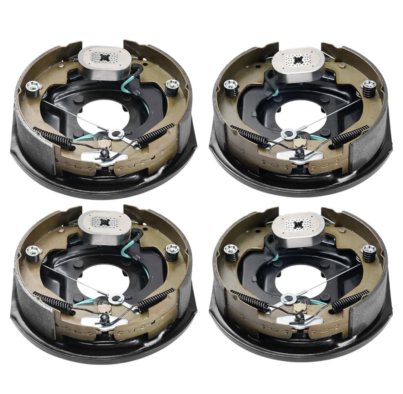 Electric Trailer Brake Assembly,10" x 2-1/4", 2 Pairs Self-Adjusting Electric Brakes Kit for 3500 lb