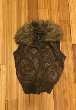 Leather Fur Vest Jacket