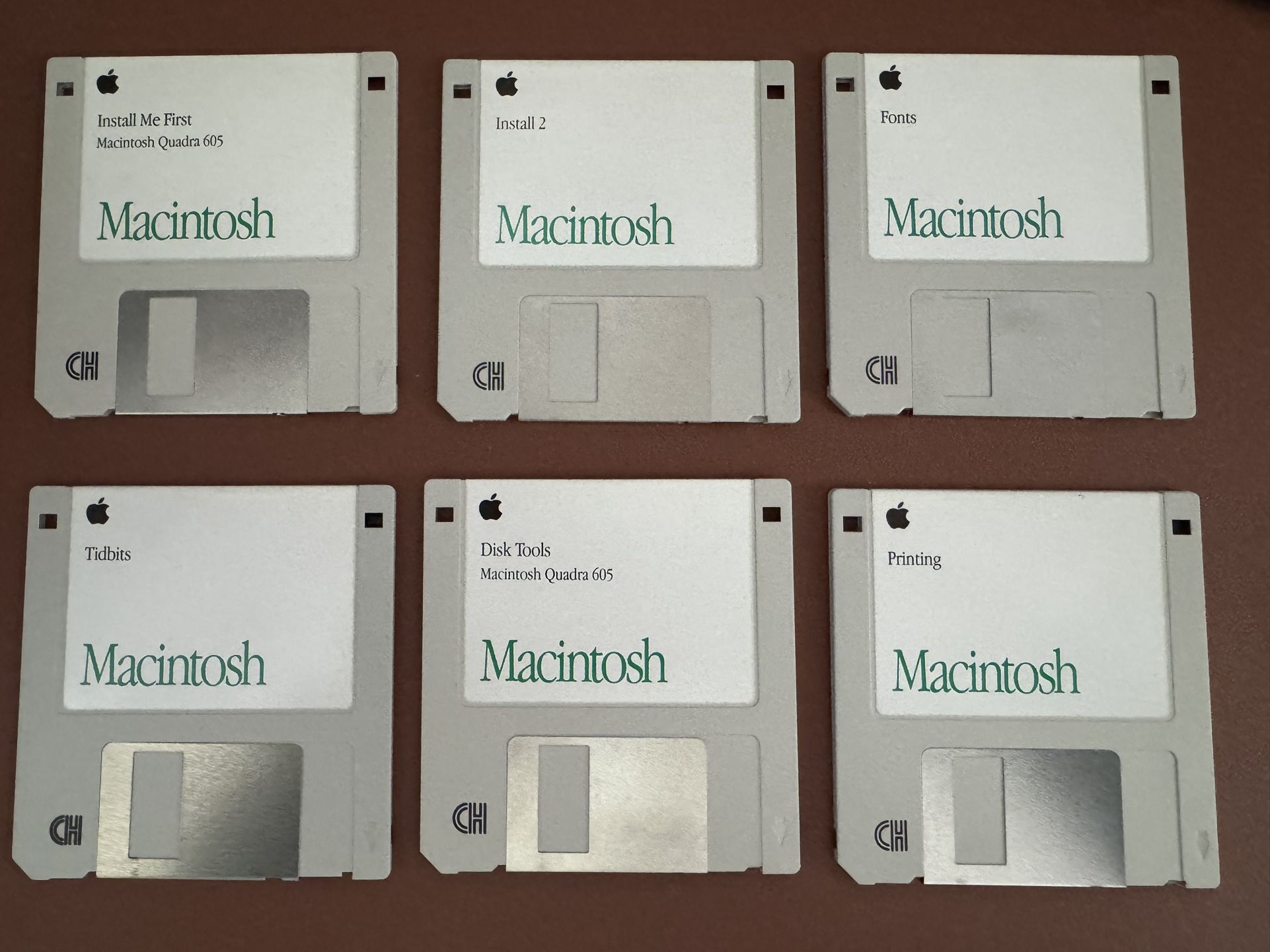 Vintage Apple Macintosh OS 7.1 1993 6 Disks Quadra 605 