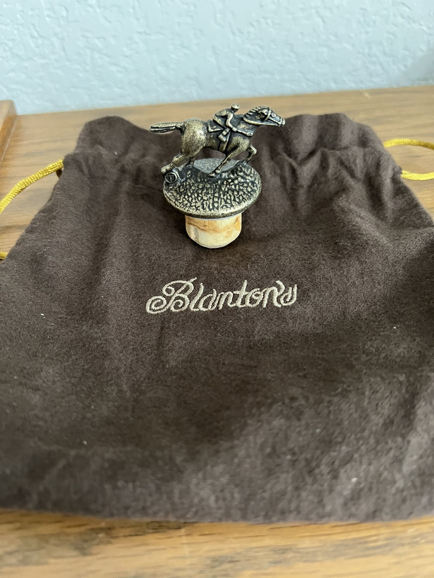 Blantons bourbon Whisky Cork Letter “T” Collectors Bag