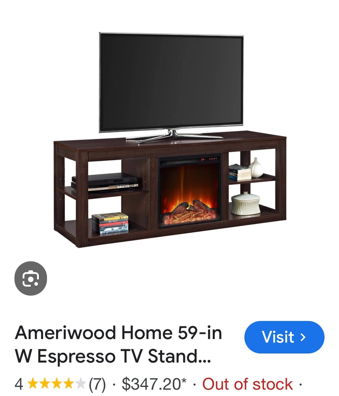 AmeriwoodHome Expresso 59” Fireplace