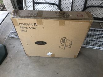 Chair Metal Blue Chair new in box