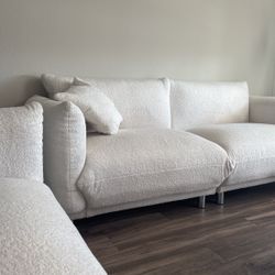 White Teddy Couches 