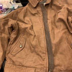 Men’s brown suede leather coat