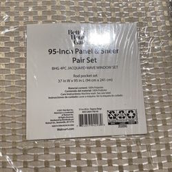 Better Homes & Garden 95-inch Panel & Sheer Pair Set