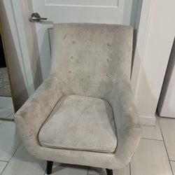 Upholstered White Chair