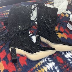 Blinged High boots